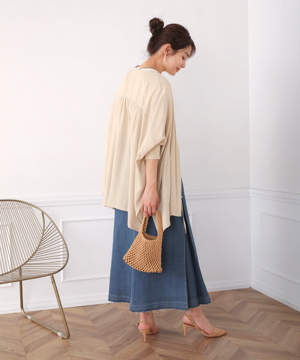 BouJeloud T/Rスラブ2WAYカシュクールカーディガン