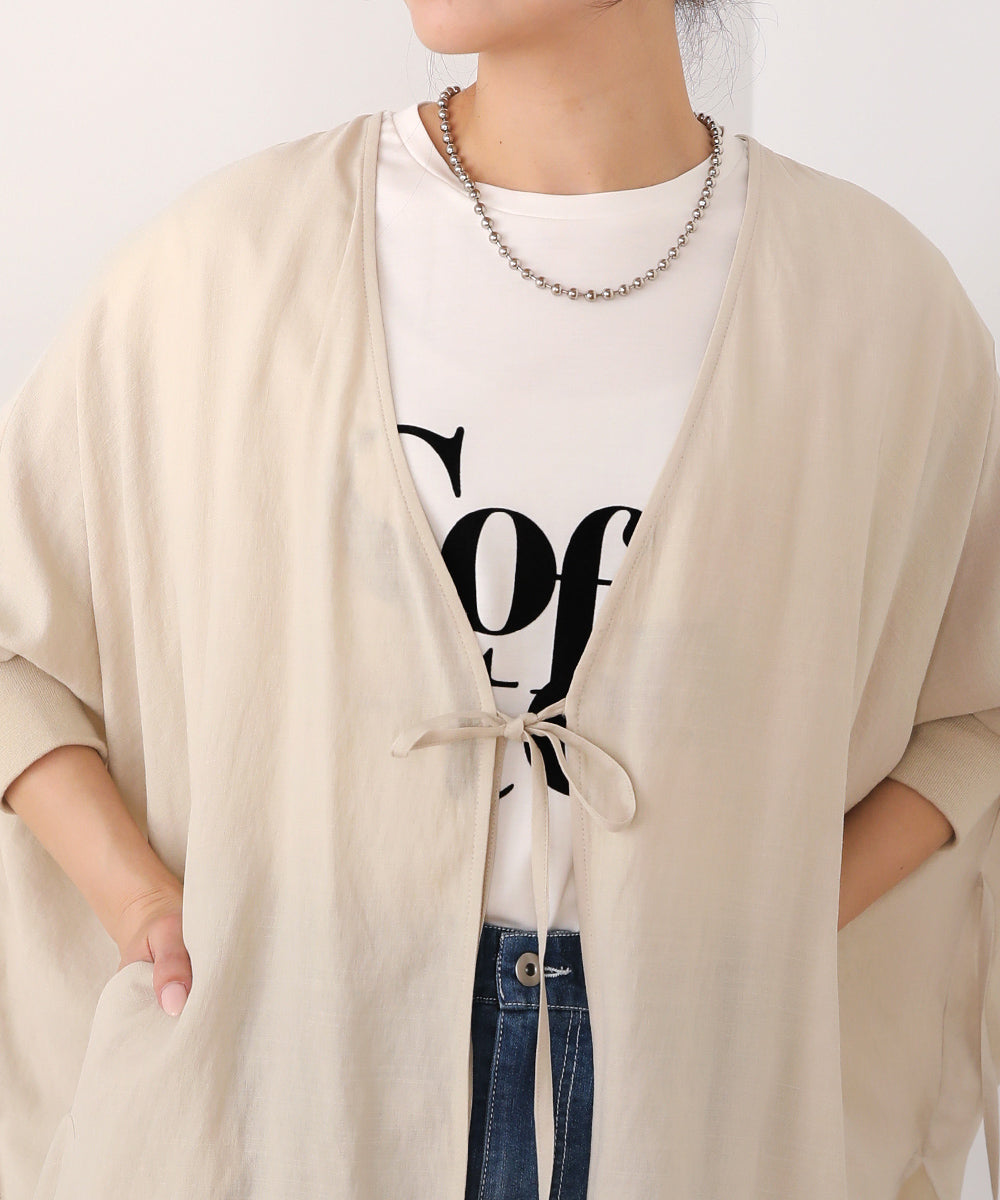 BouJeloud T/Rスラブ2WAYカシュクールカーディガン