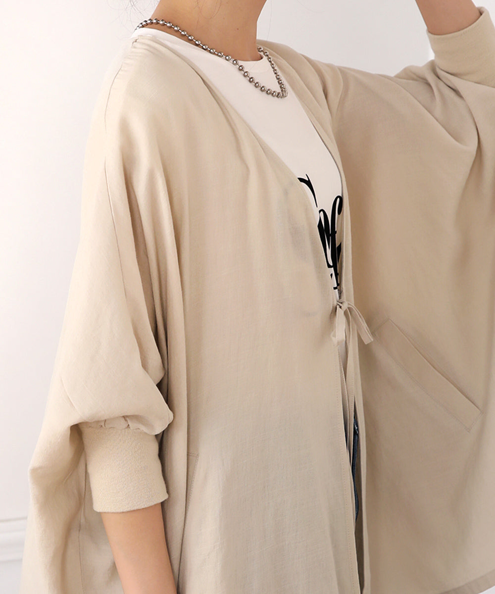 BouJeloud T/Rスラブ2WAYカシュクールカーディガン