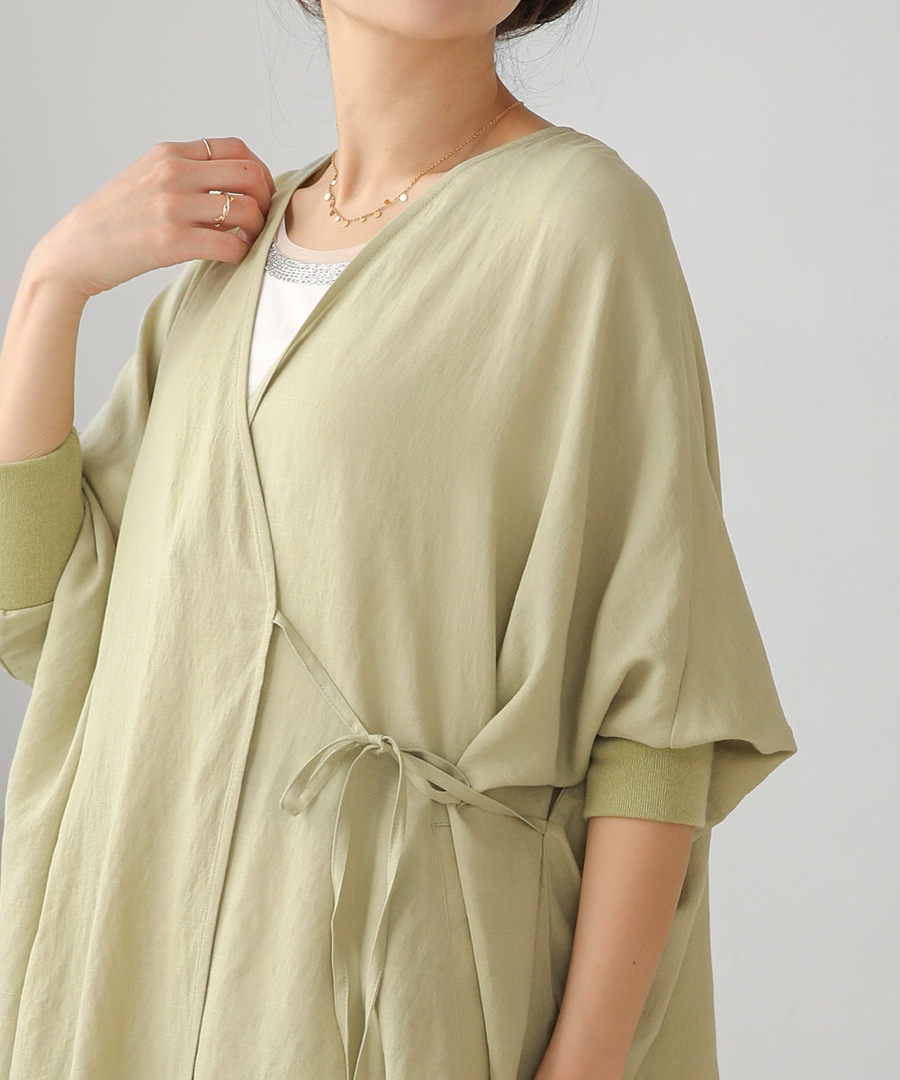 BouJeloud T/Rスラブ2WAYカシュクールカーディガン