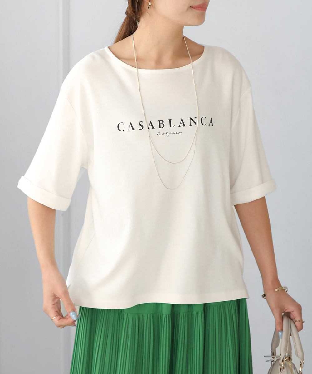 BouJeloud 汗ジミ軽減ロゴTシャツ