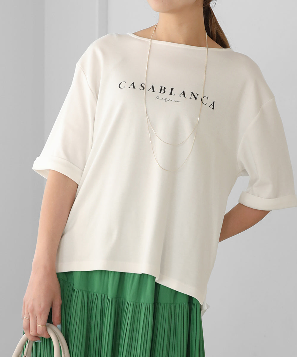BouJeloud 汗ジミ軽減ロゴTシャツ