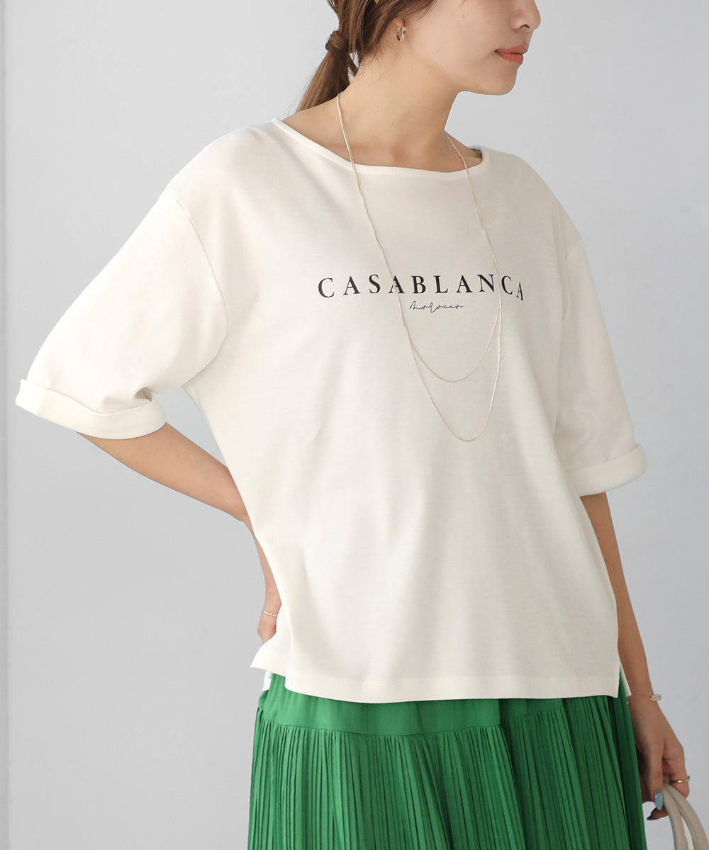 BouJeloud 汗ジミ軽減ロゴTシャツ