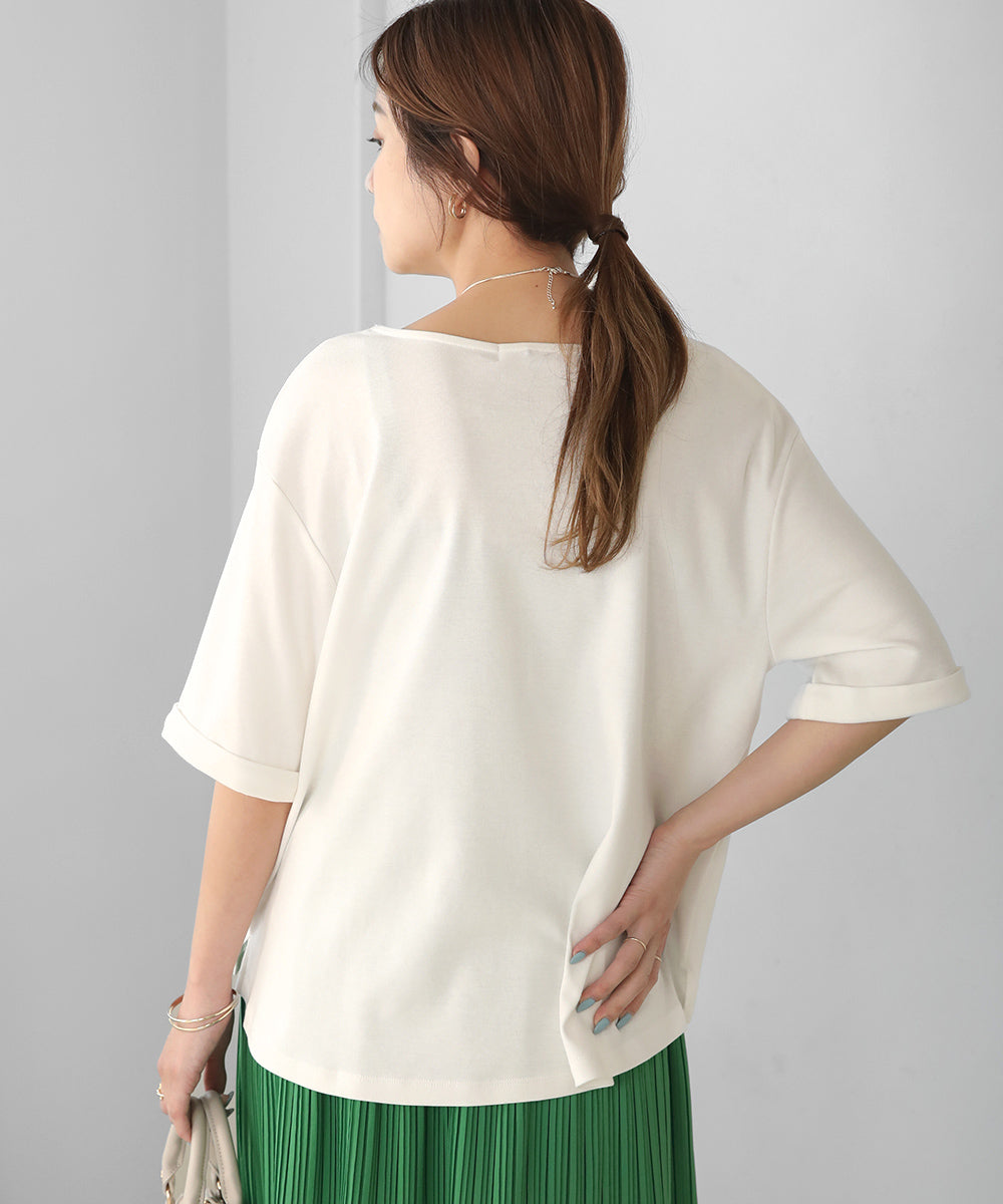 BouJeloud 汗ジミ軽減ロゴTシャツ