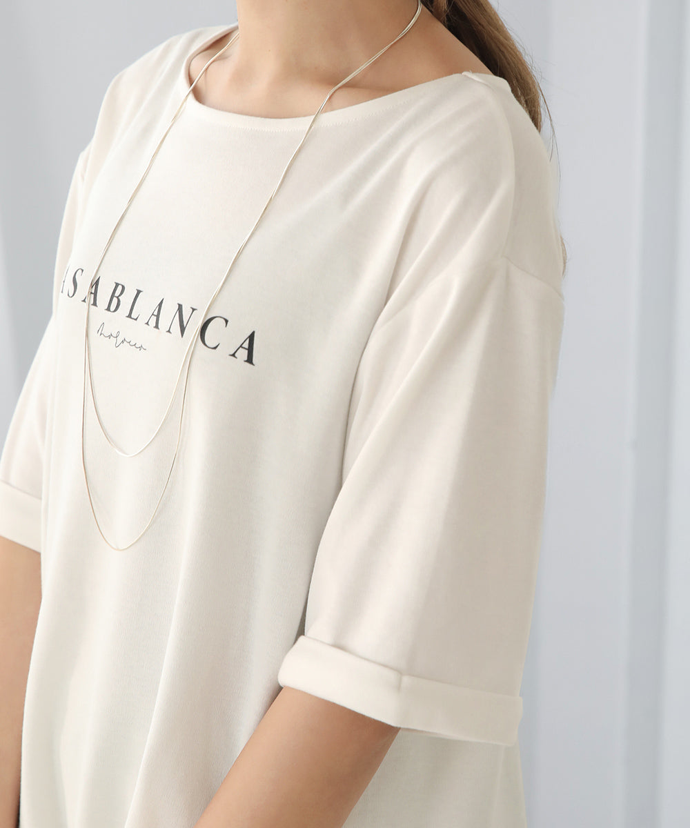 BouJeloud 汗ジミ軽減ロゴTシャツ