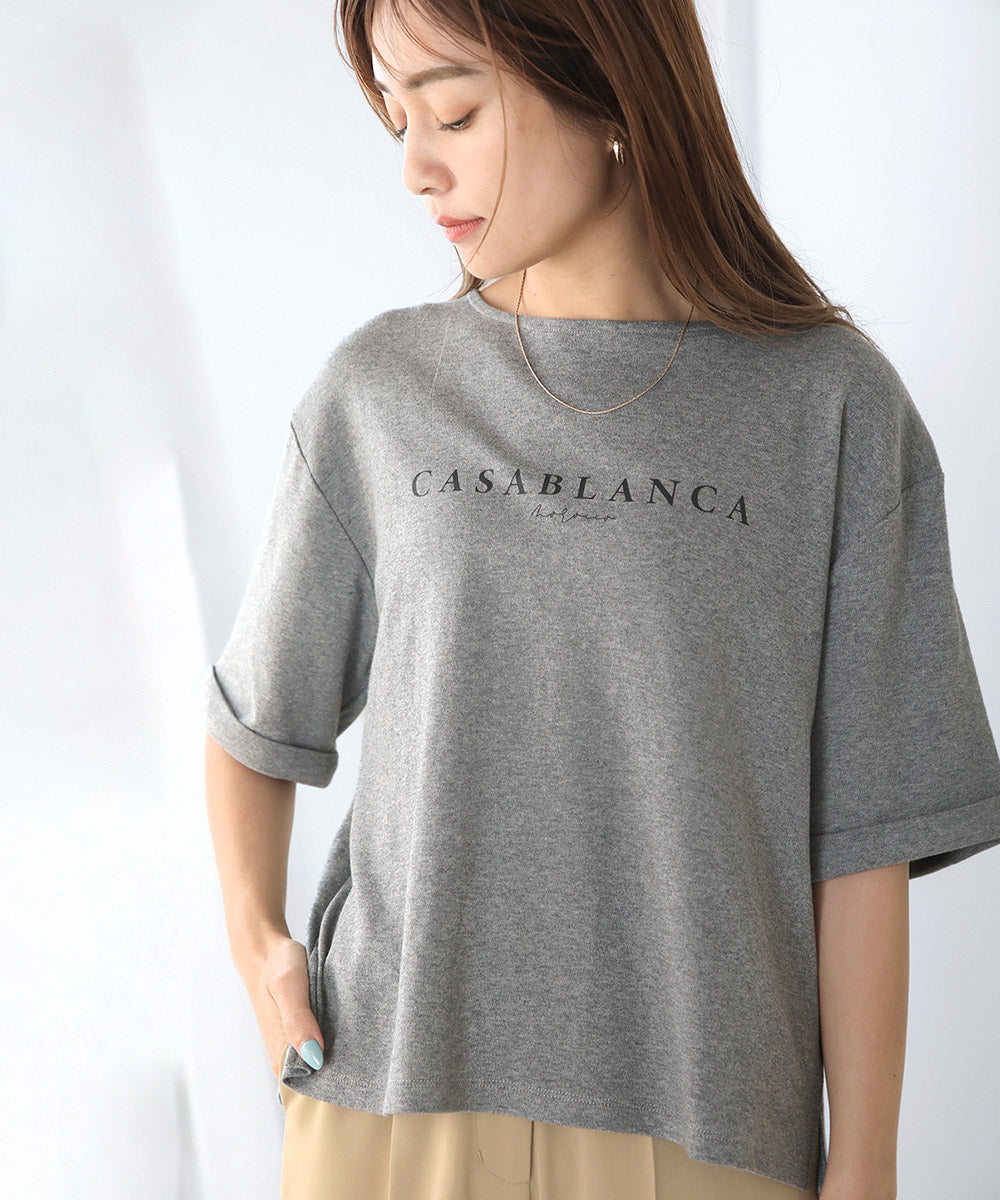 BouJeloud 汗ジミ軽減ロゴTシャツ