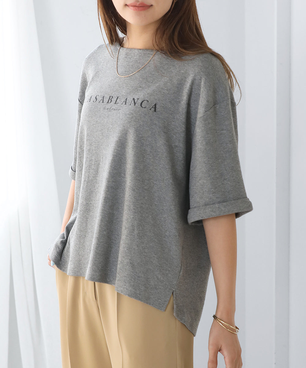 BouJeloud 汗ジミ軽減ロゴTシャツ