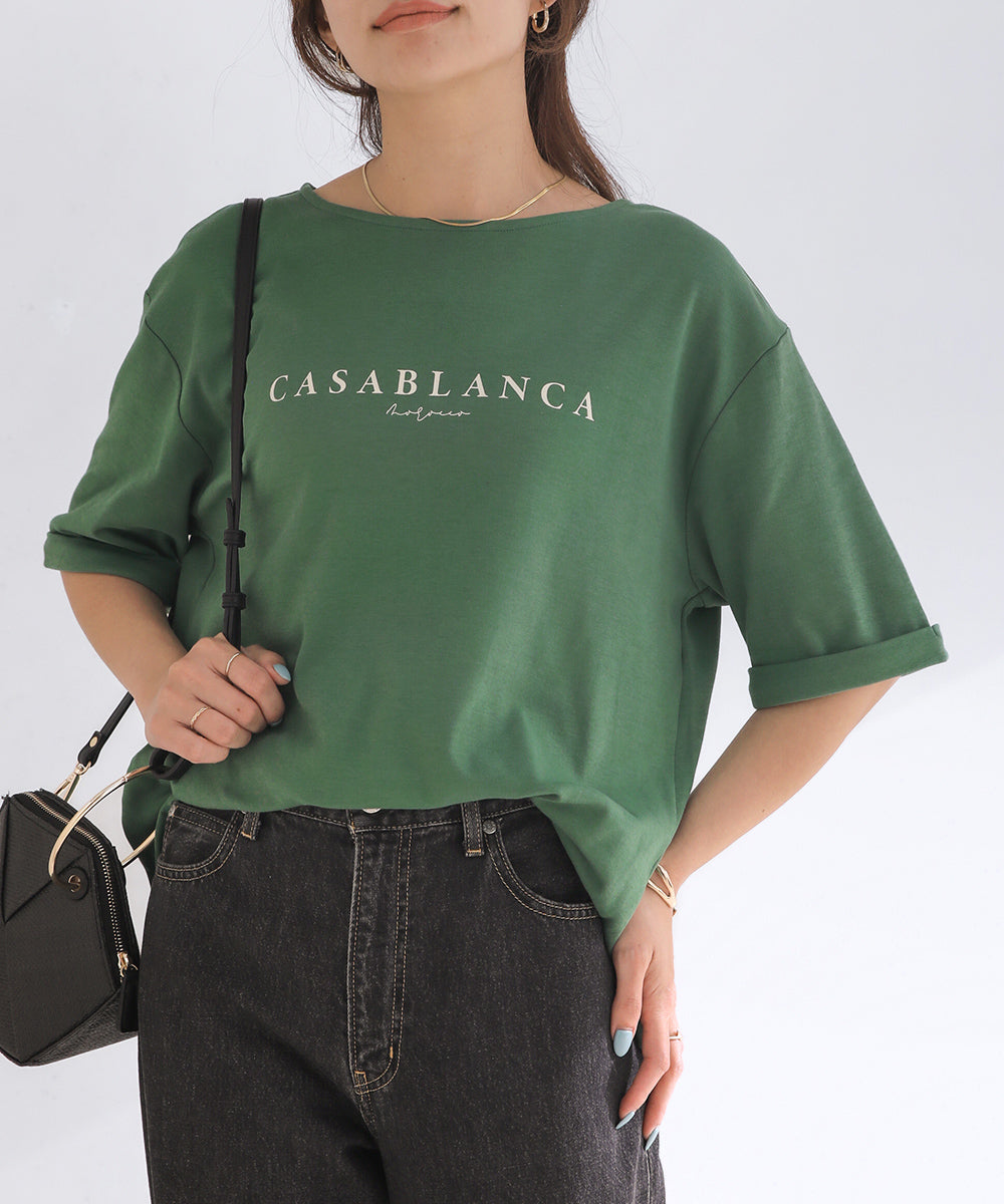 BouJeloud 汗ジミ軽減ロゴTシャツ