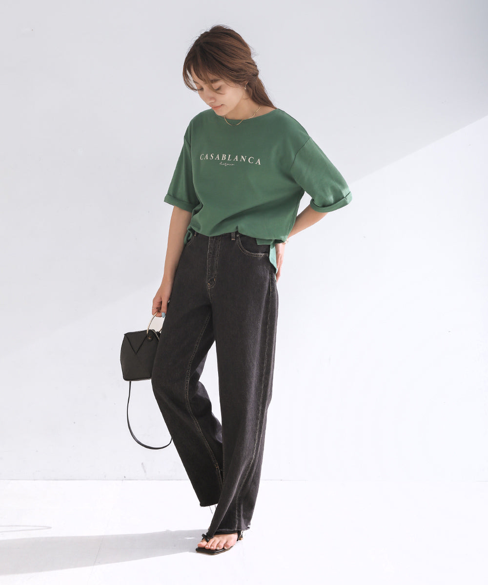 BouJeloud 汗ジミ軽減ロゴTシャツ