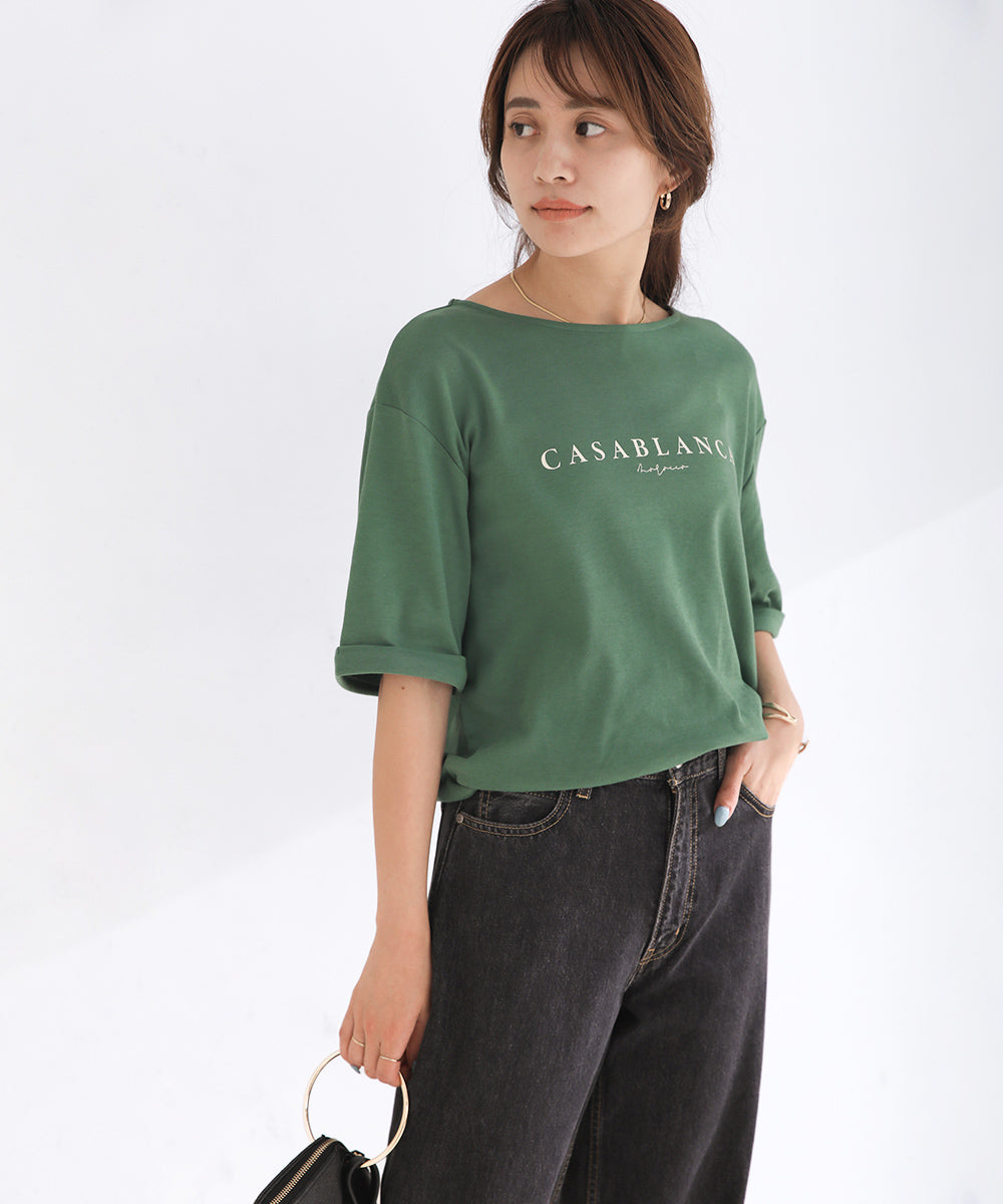 BouJeloud 汗ジミ軽減ロゴTシャツ
