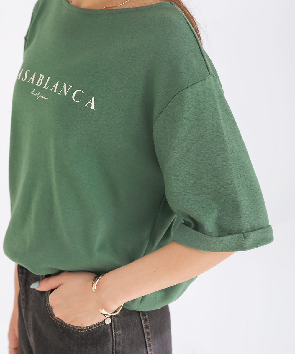 BouJeloud 汗ジミ軽減ロゴTシャツ