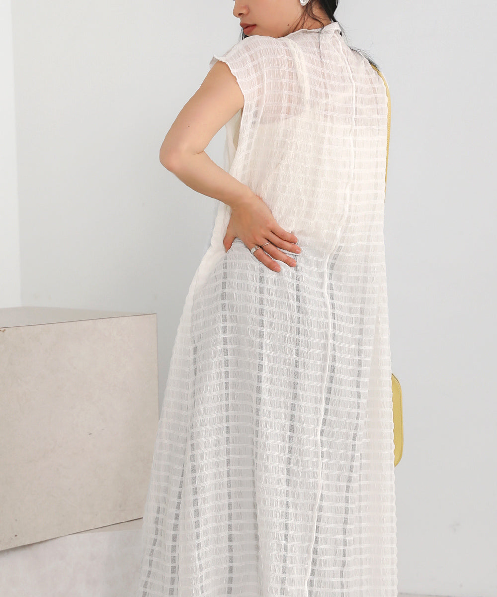 前後2WAYチェックメロウワンピース