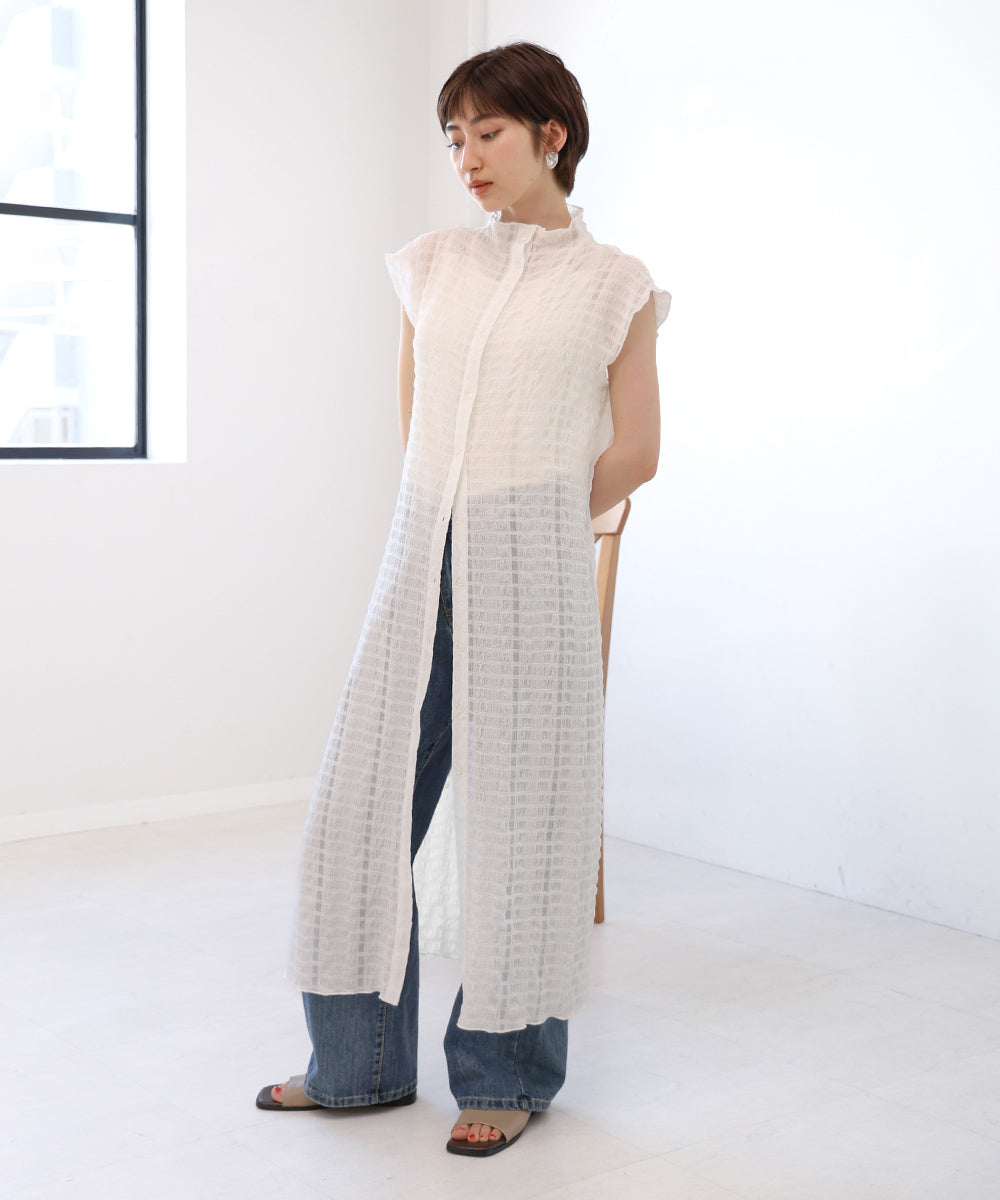 前後2WAYチェックメロウワンピース