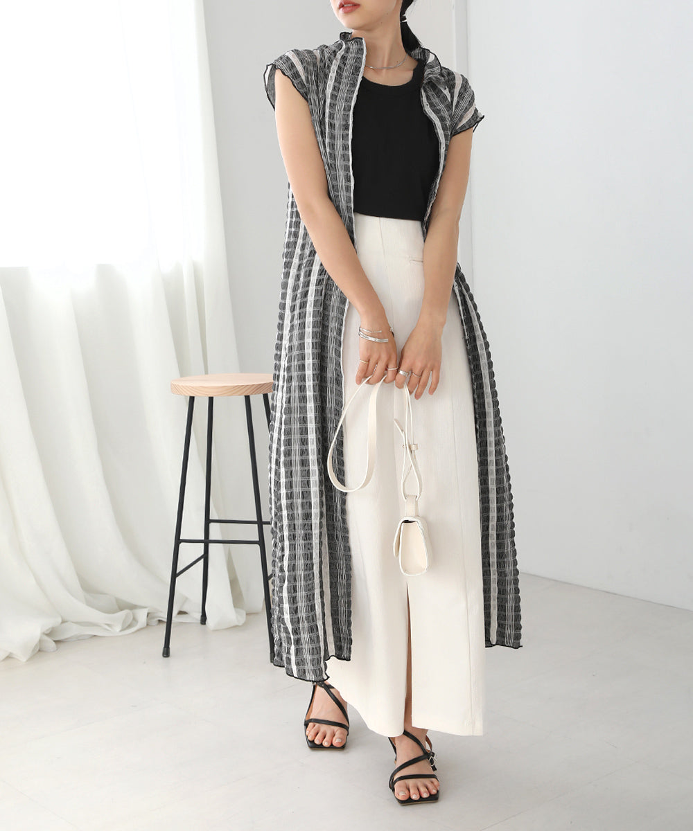 前後2WAYチェックメロウワンピース