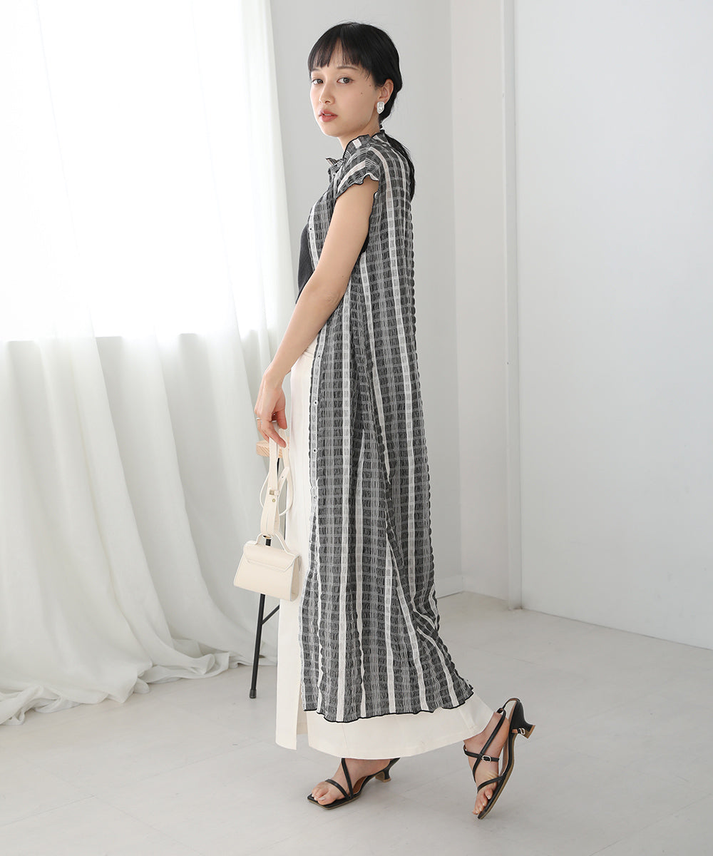 前後2WAYチェックメロウワンピース