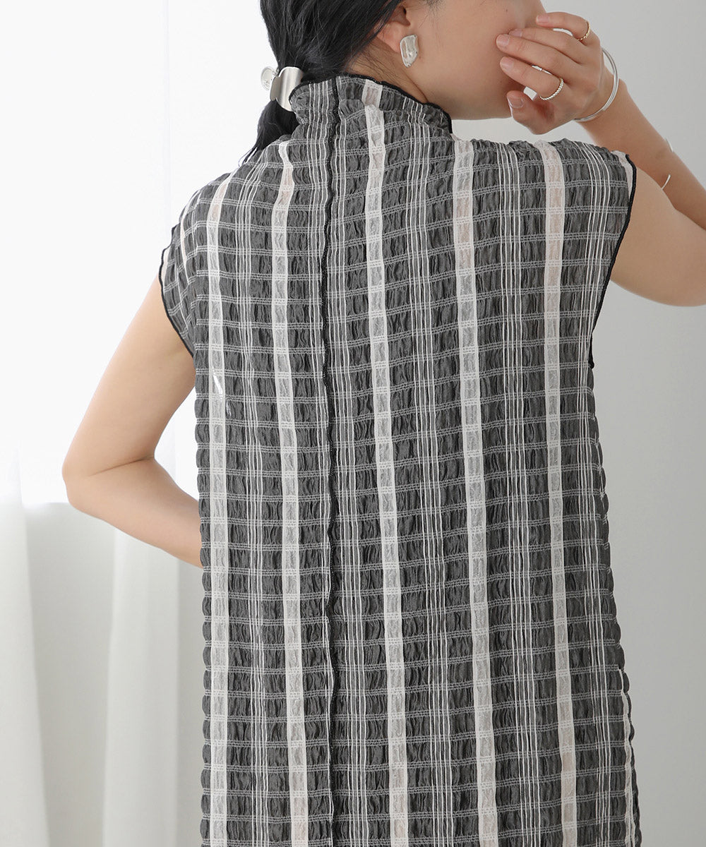 前後2WAYチェックメロウワンピース