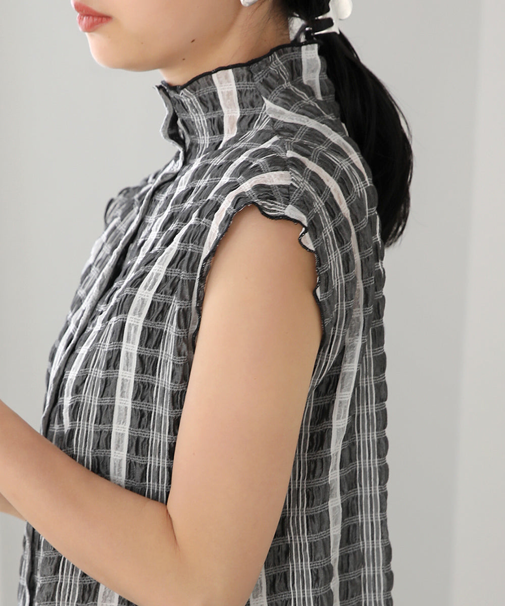 前後2WAYチェックメロウワンピース