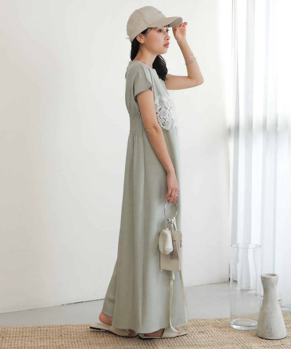 レースコンビIラインワンピース