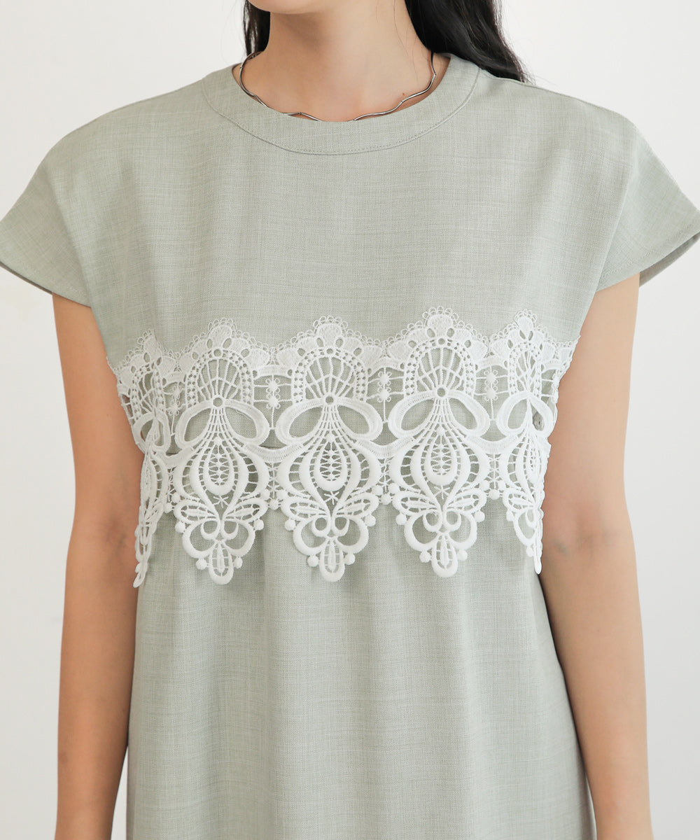 レースコンビIラインワンピース