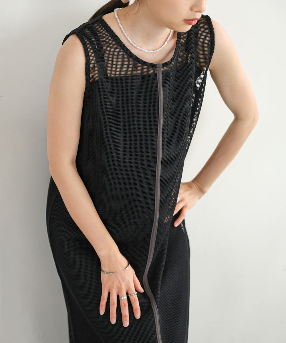 Bab メッシュ+キャミワンピースセット