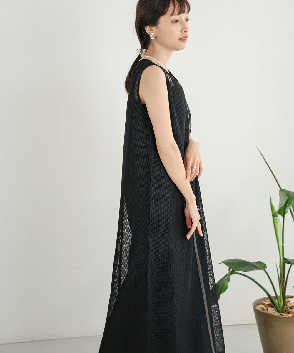 Bab メッシュ+キャミワンピースセット