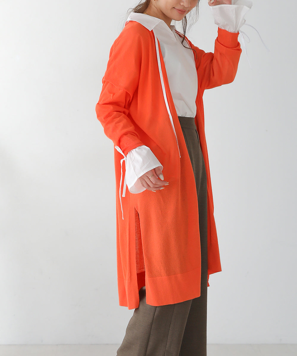 サイドスリットロングカーディガン