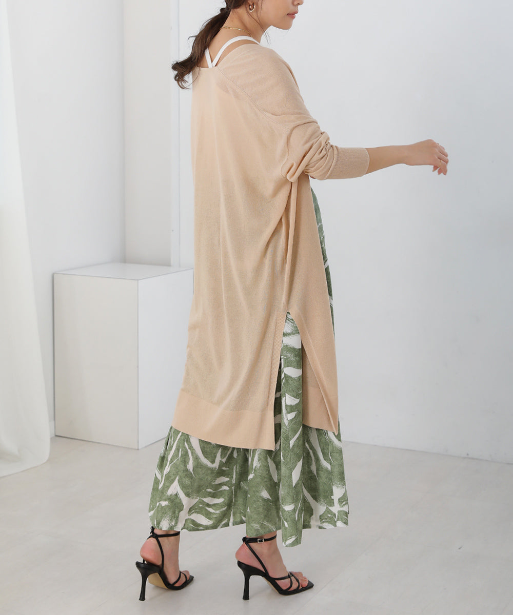 サイドスリットロングカーディガン