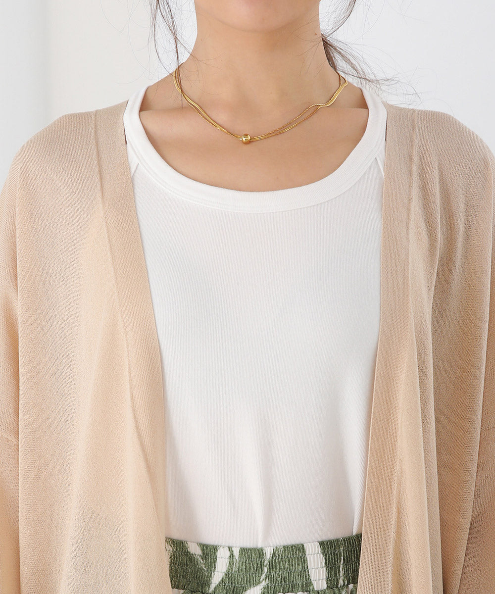 サイドスリットロングカーディガン