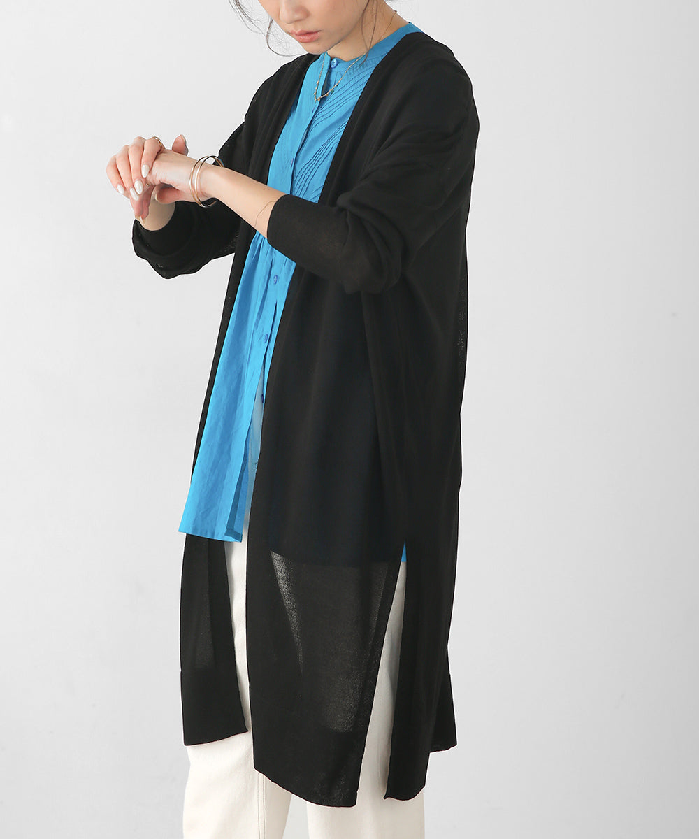 サイドスリットロングカーディガン