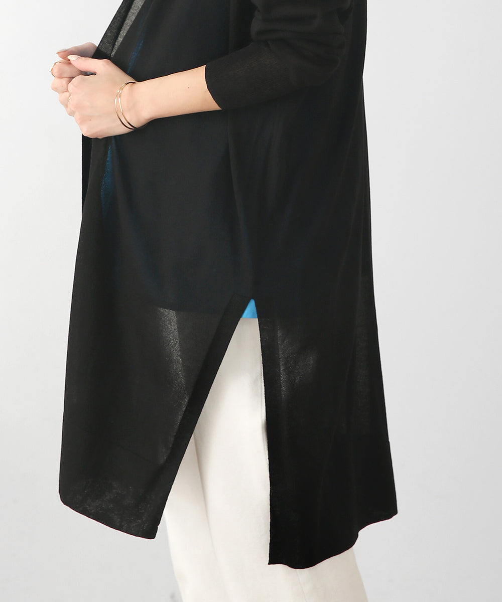 サイドスリットロングカーディガン