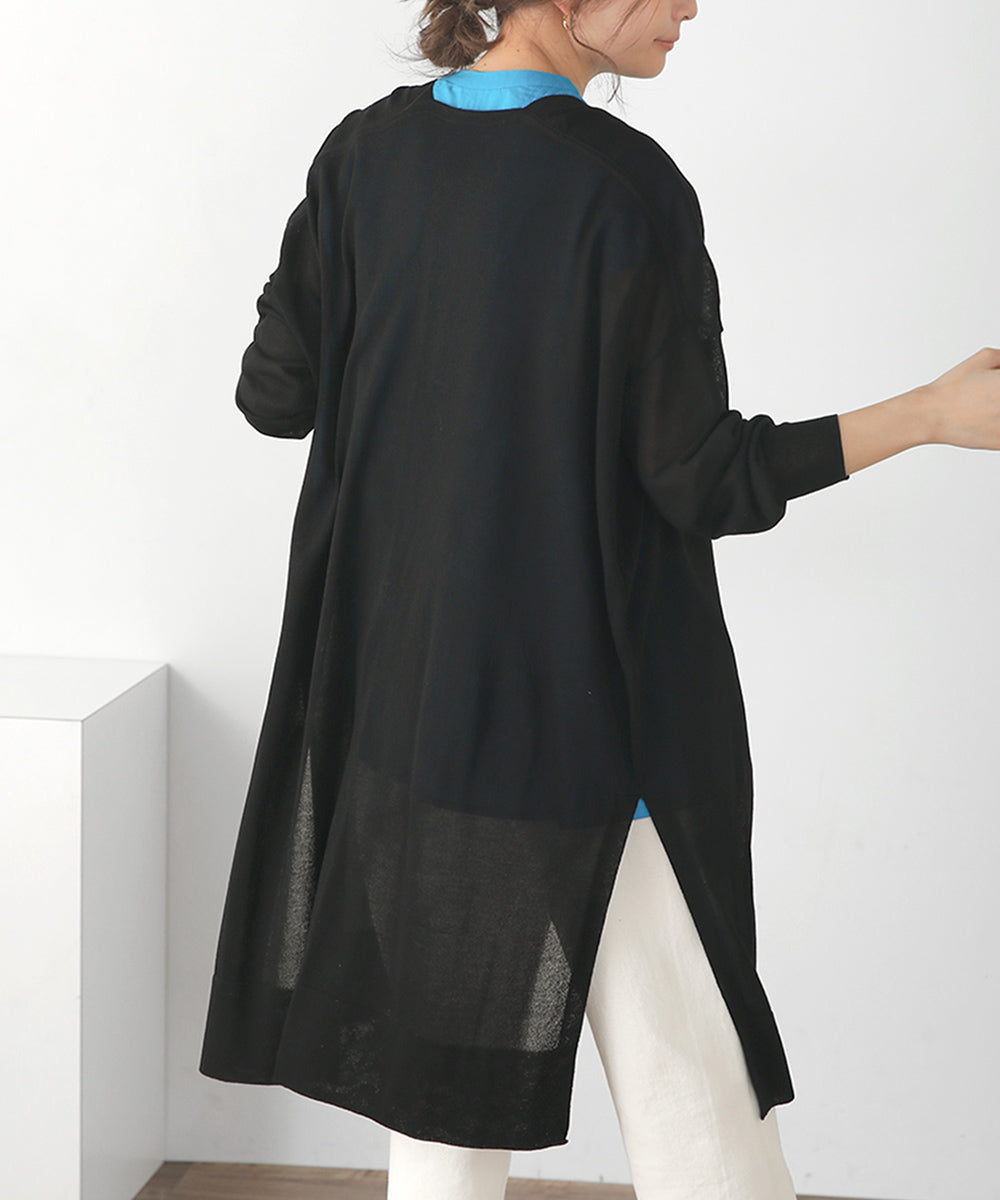 サイドスリットロングカーディガン