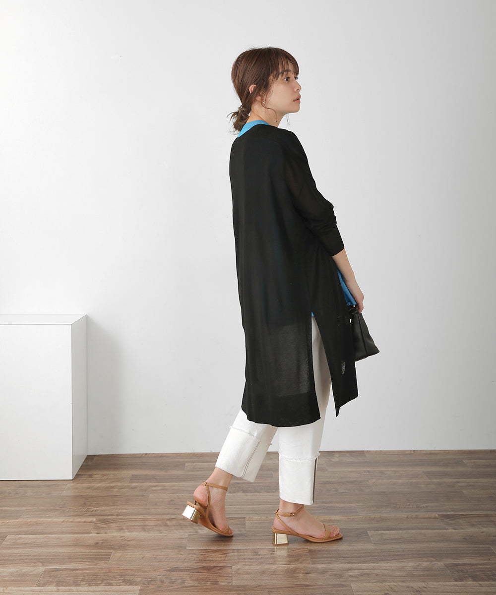 サイドスリットロングカーディガン