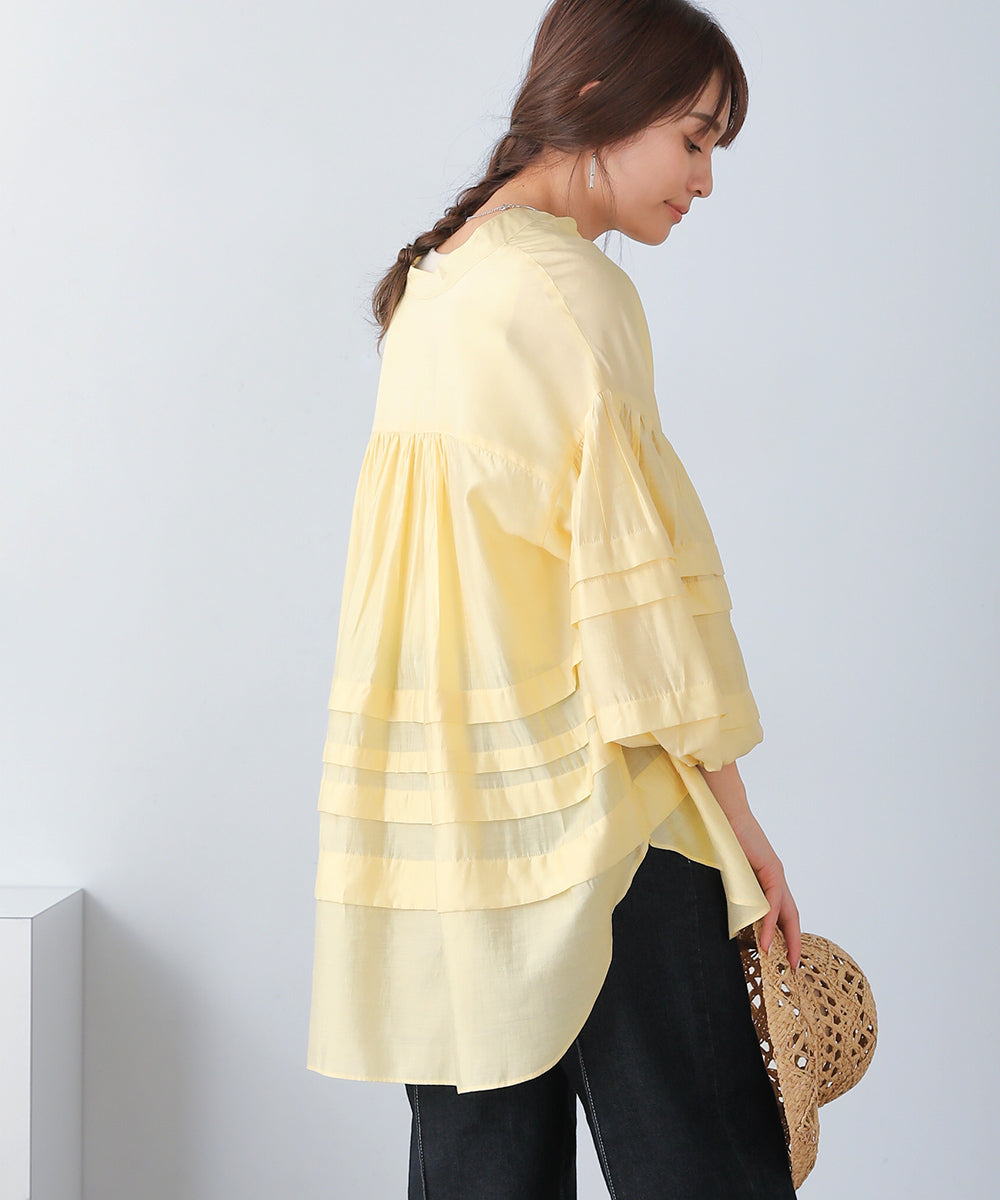 BouJeloud レーヨンタックシアーブラウス