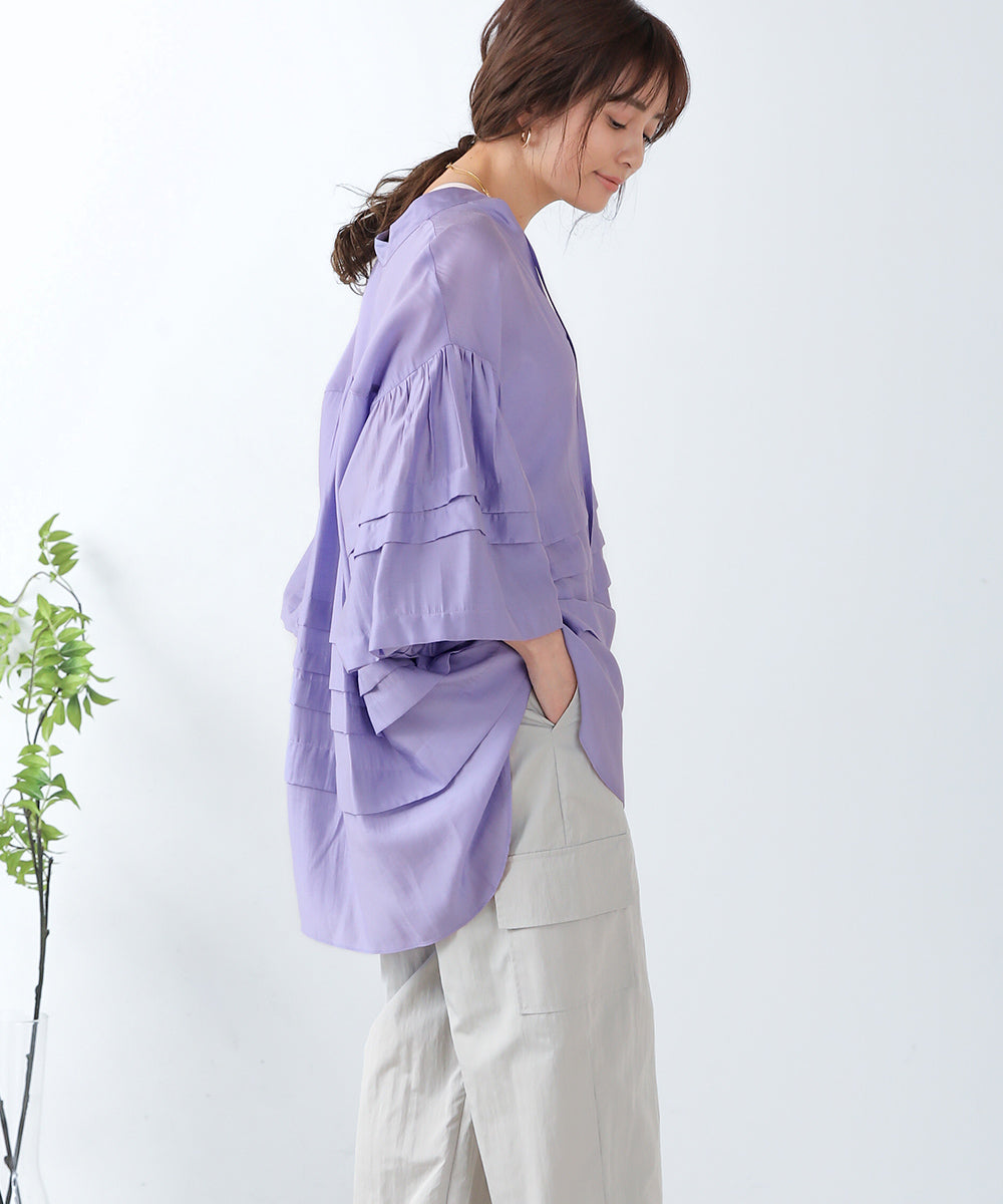 BouJeloud レーヨンタックシアーブラウス