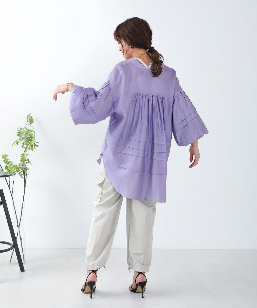 BouJeloud レーヨンタックシアーブラウス