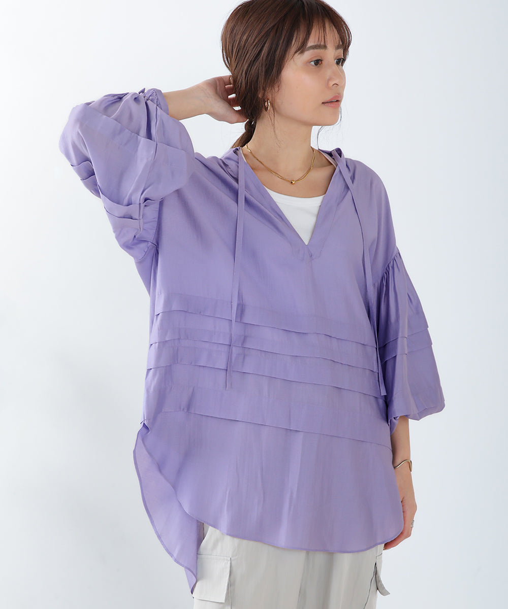 BouJeloud レーヨンタックシアーブラウス