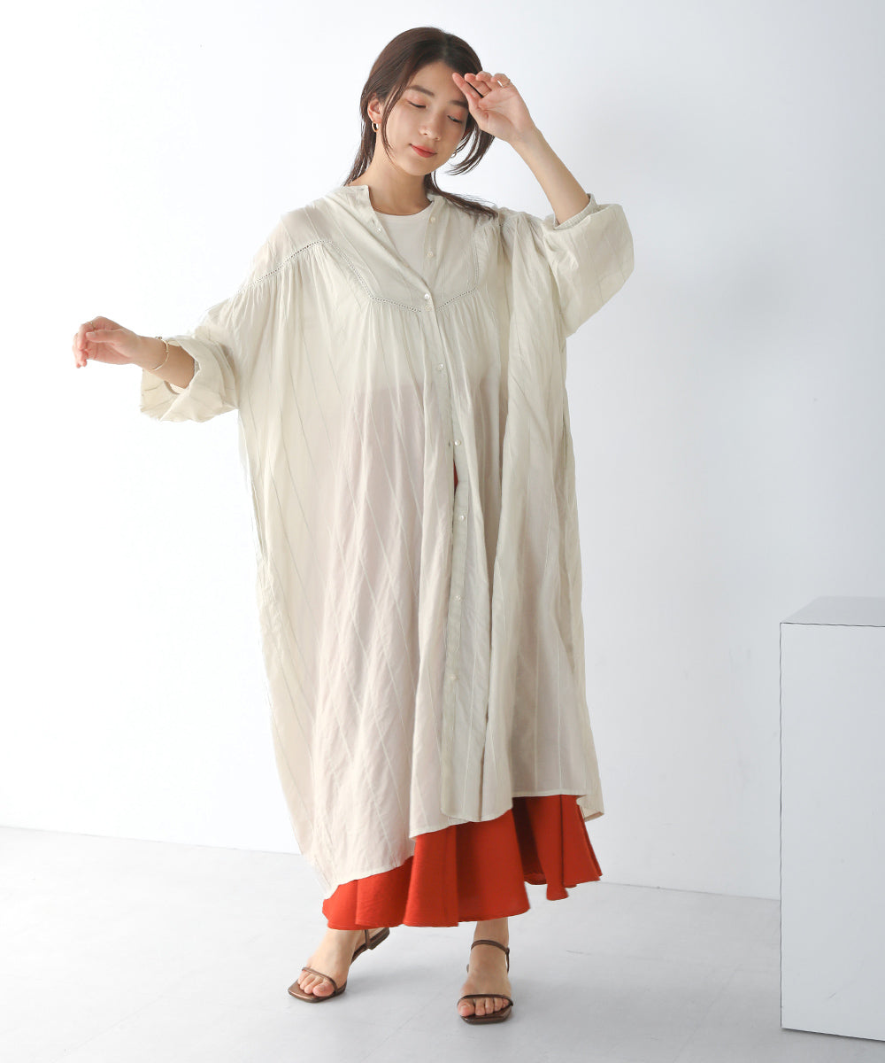 インド綿ボイルワンピース
