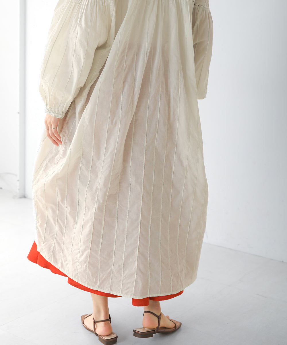 インド綿ボイルワンピース