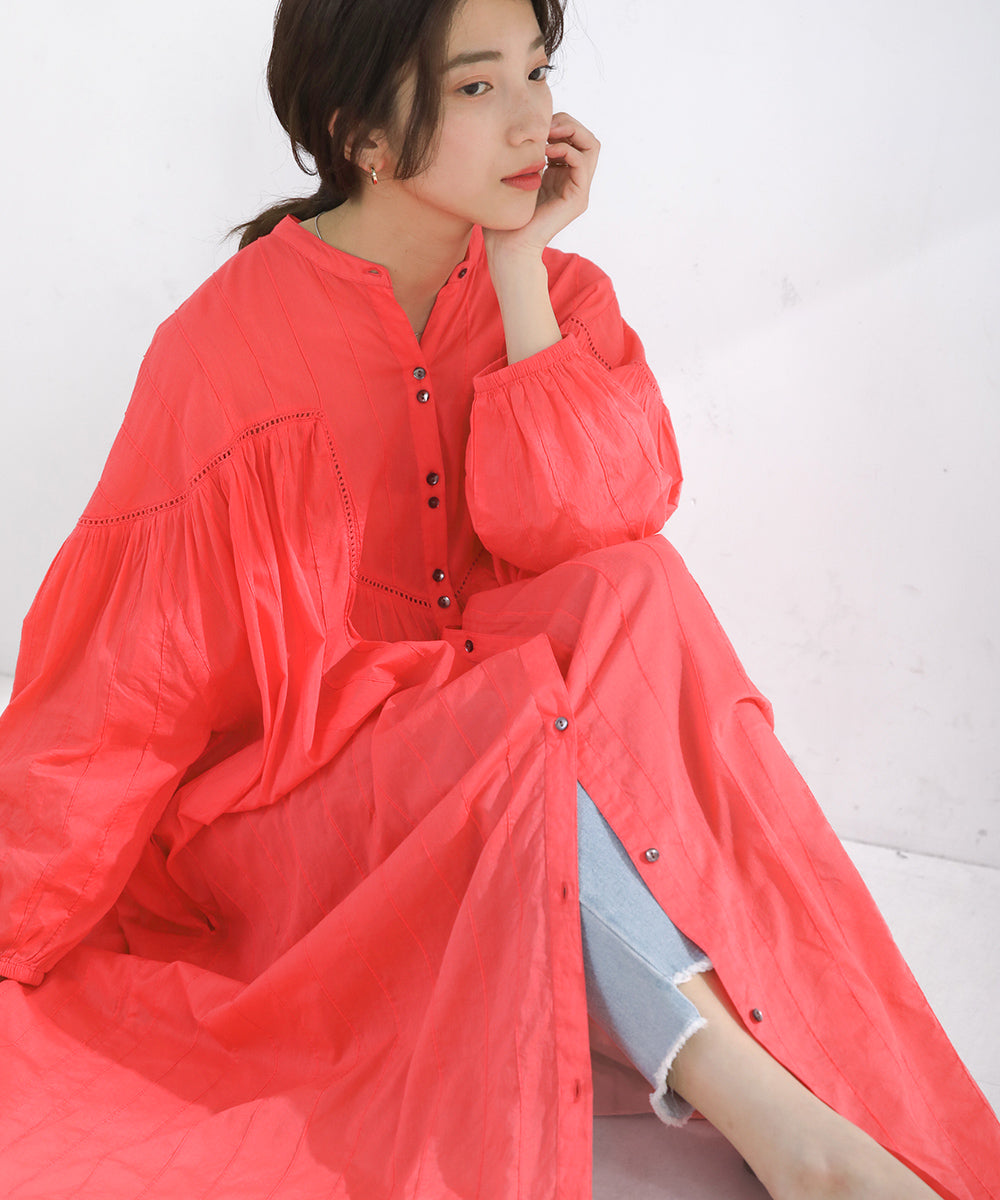 インド綿ボイルワンピース