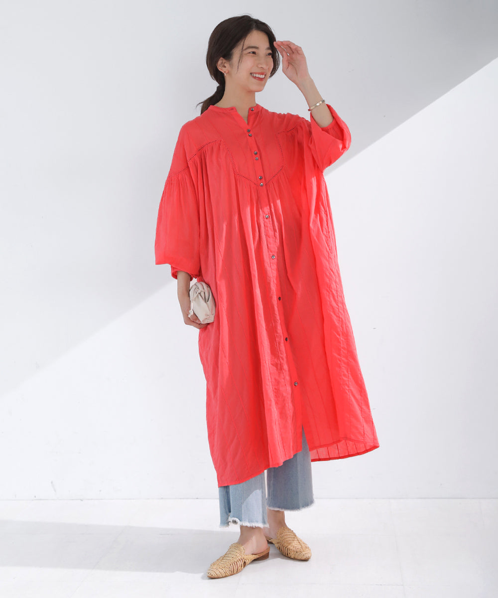 インド綿ボイルワンピース