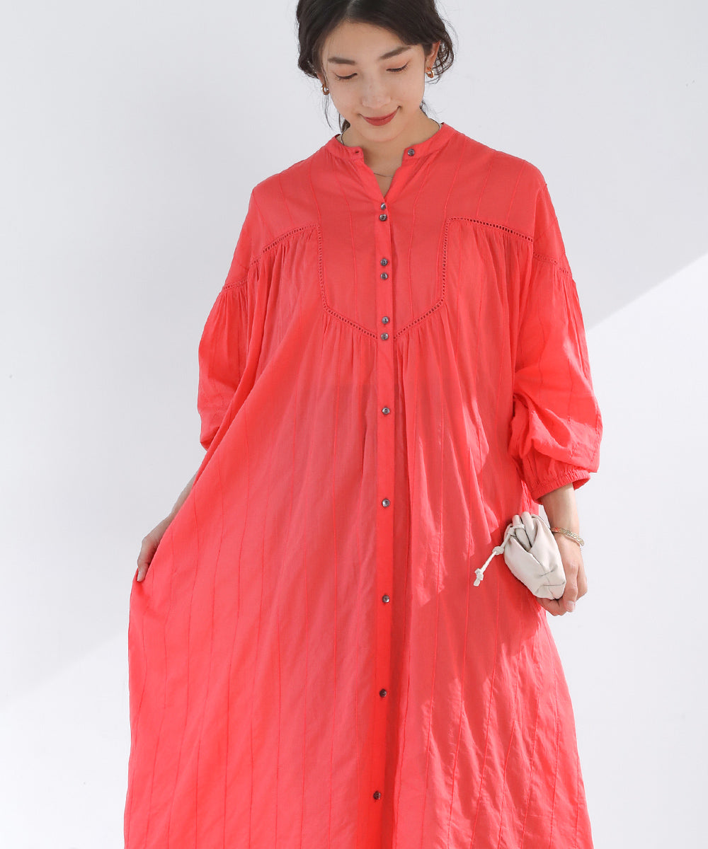 インド綿ボイルワンピース