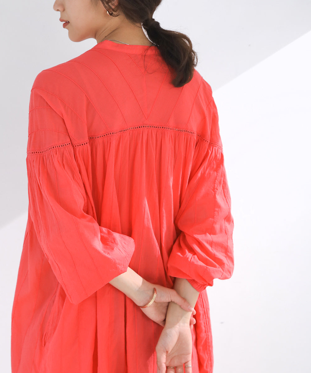 インド綿ボイルワンピース