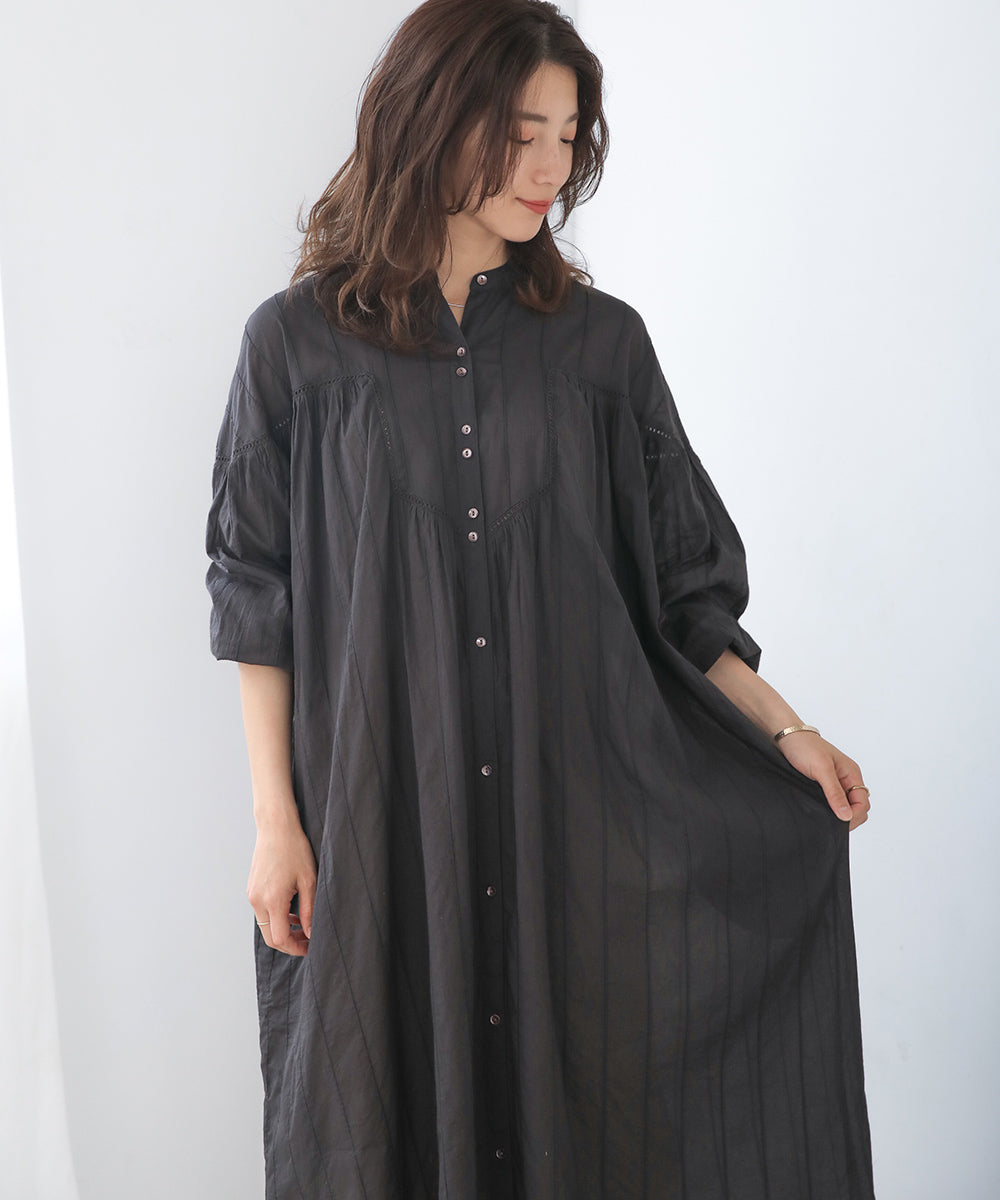 インド綿ボイルワンピース