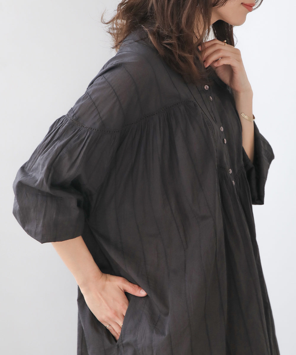 インド綿ボイルワンピース