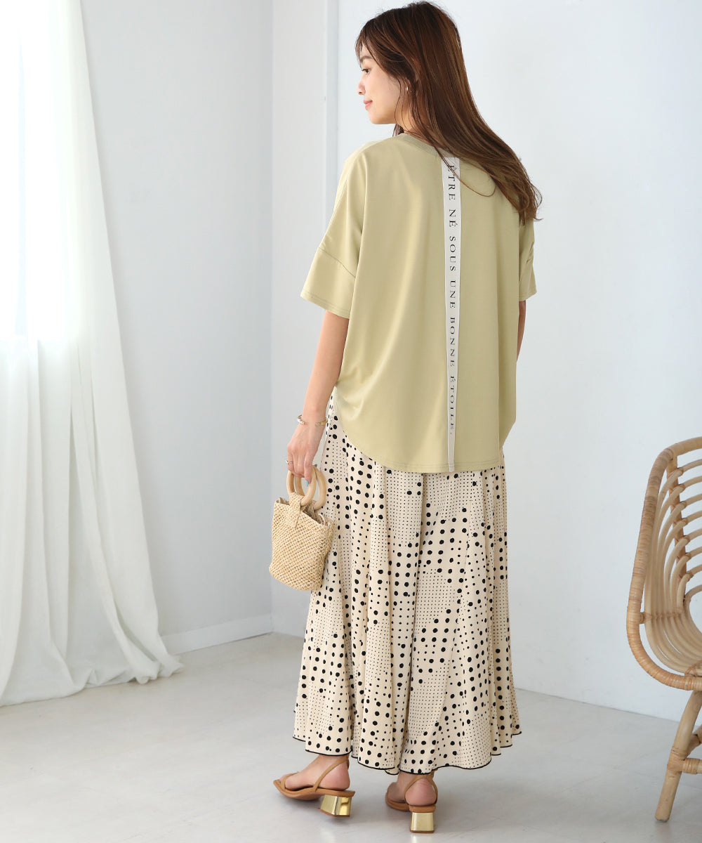 BouJeloud ドライコットンバックロゴTシャツ