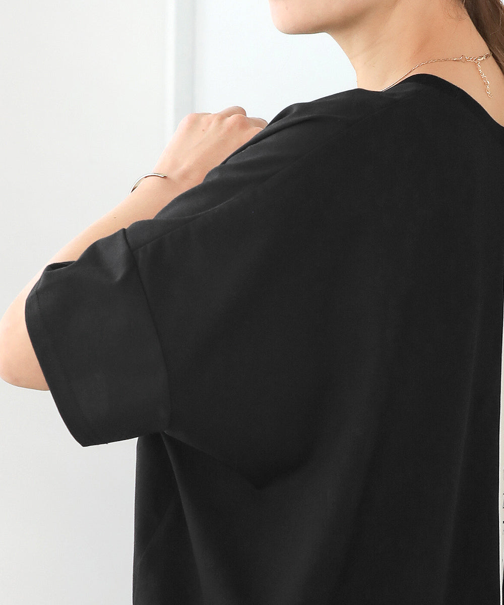 BouJeloud ドライコットンバックロゴTシャツ