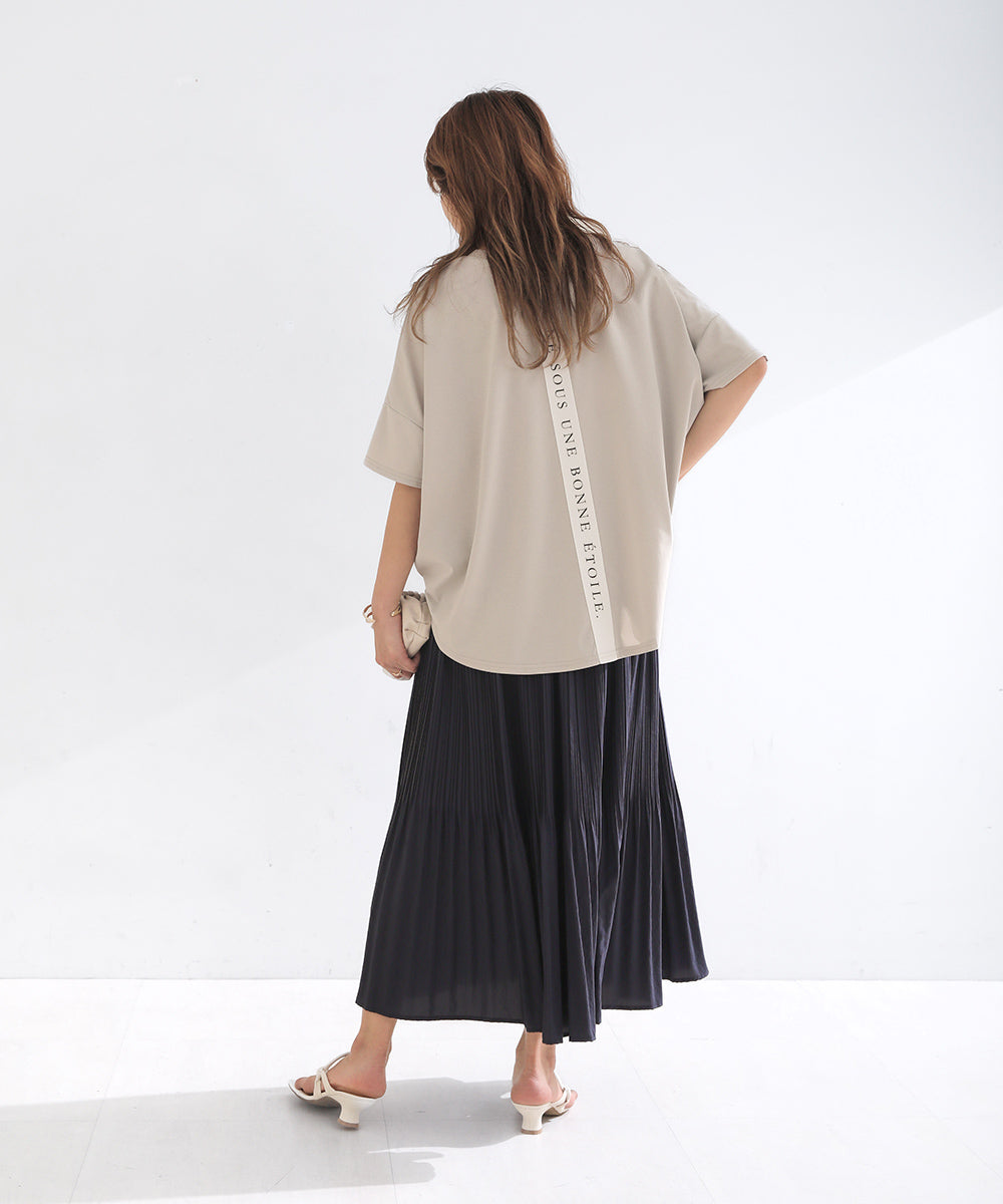BouJeloud ドライコットンバックロゴTシャツ