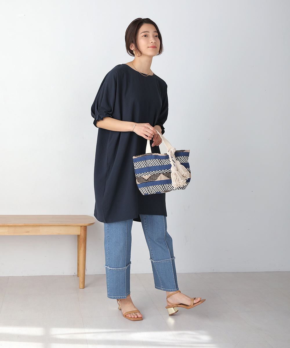 BouJeloud 麻ライクバックシャンチュニック