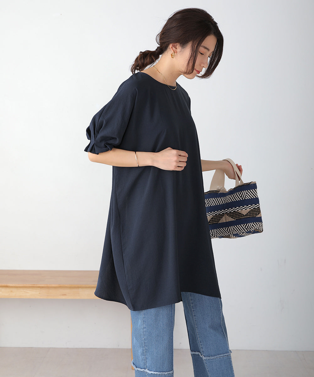 BouJeloud 麻ライクバックシャンチュニック