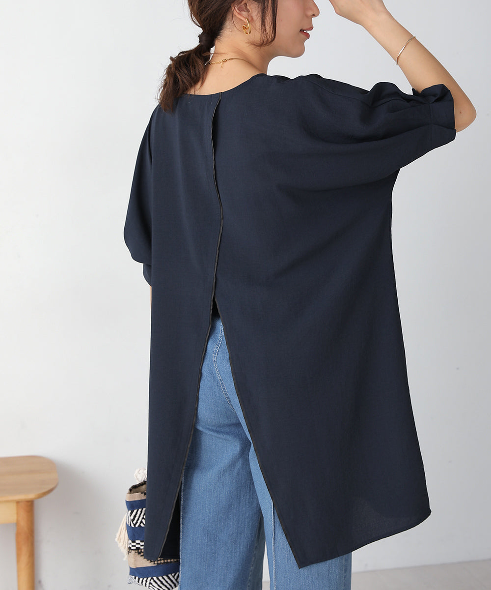 BouJeloud 麻ライクバックシャンチュニック